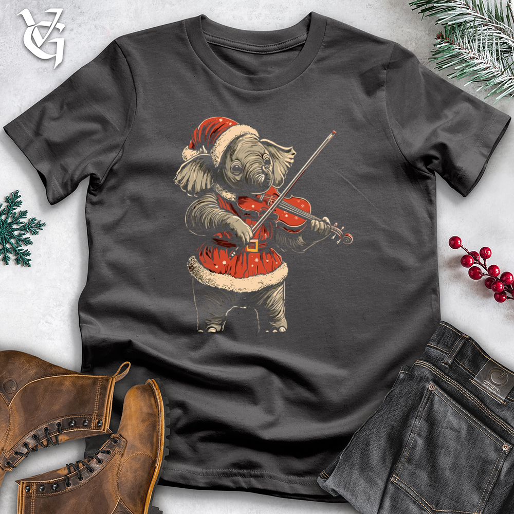 Holiday Elephant Violinist Softstyle Tee