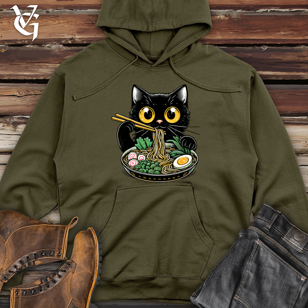 Ramen Cat Midweight Hooded Sweatshirt