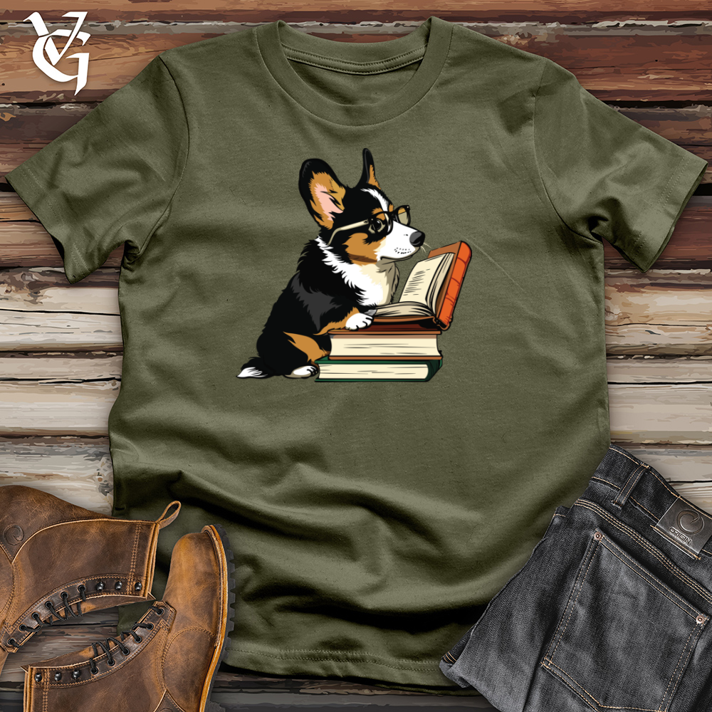 Corgi Reader Cotton Tee