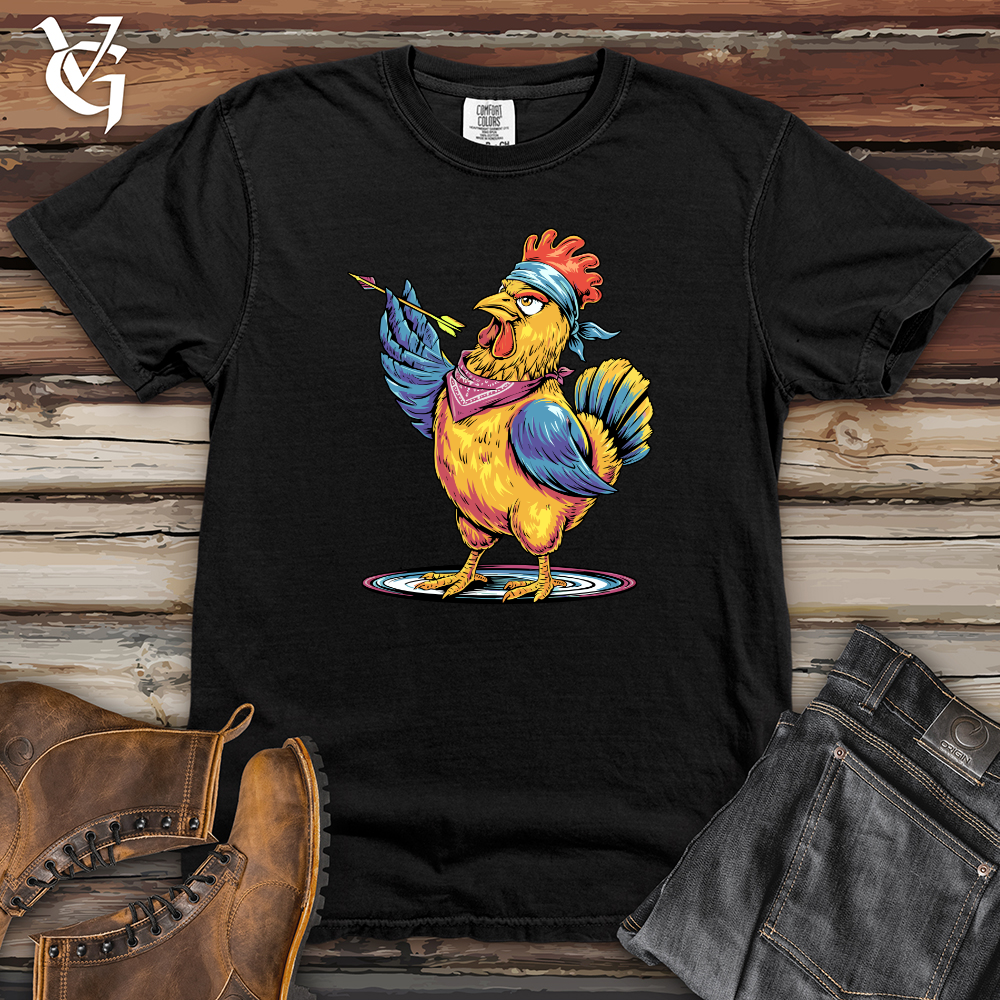 Chicken Throwing Darts Heavy Cotton Comfort Colors Tee