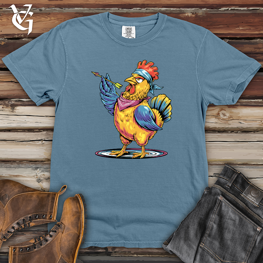 Chicken Throwing Darts Heavy Cotton Comfort Colors Tee