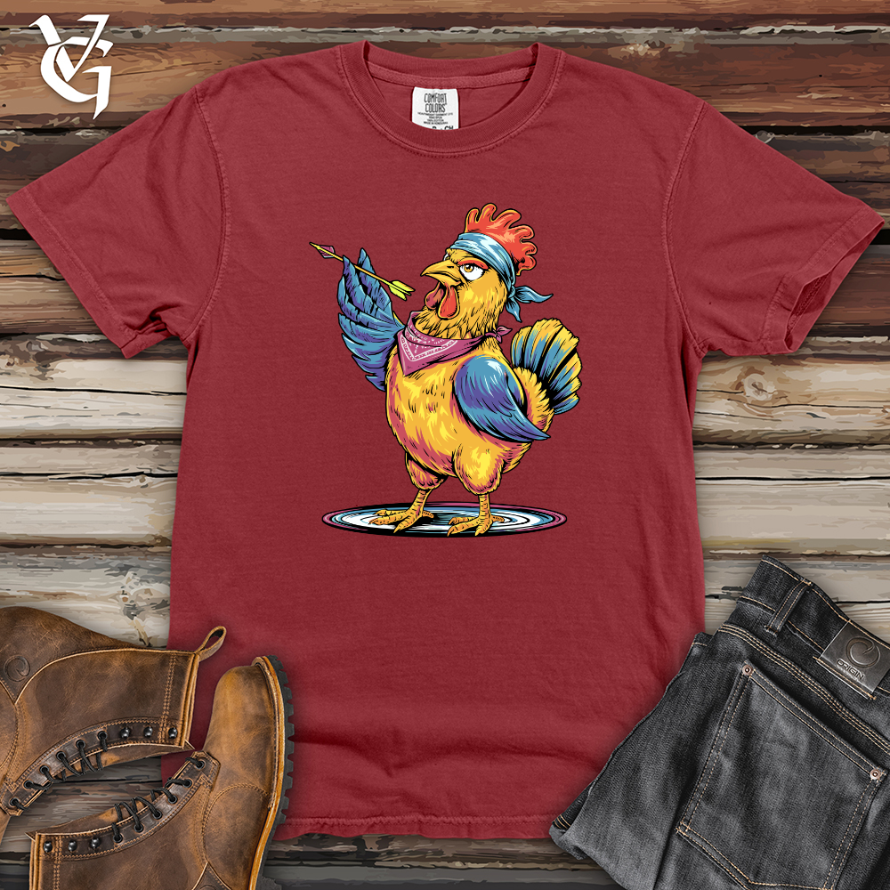 Chicken Throwing Darts Heavy Cotton Comfort Colors Tee
