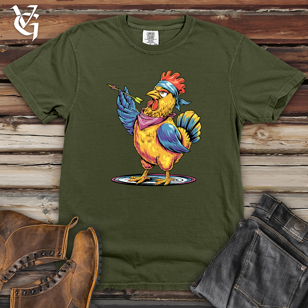 Chicken Throwing Darts Heavy Cotton Comfort Colors Tee