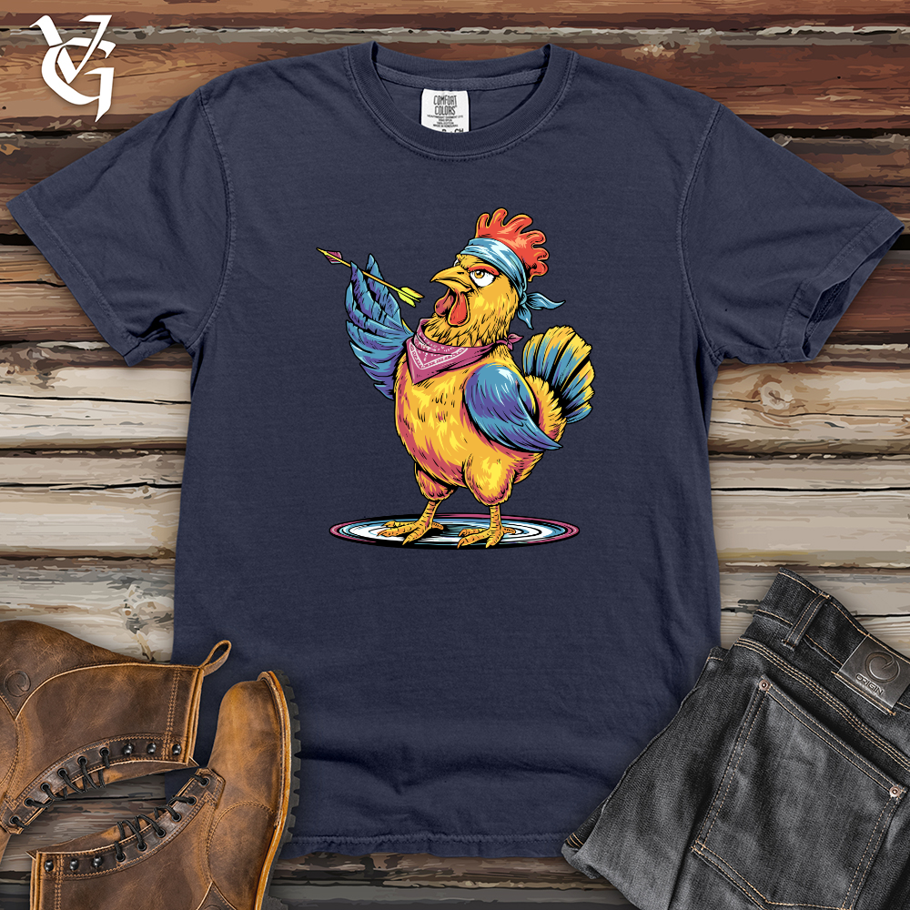 Chicken Throwing Darts Heavy Cotton Comfort Colors Tee