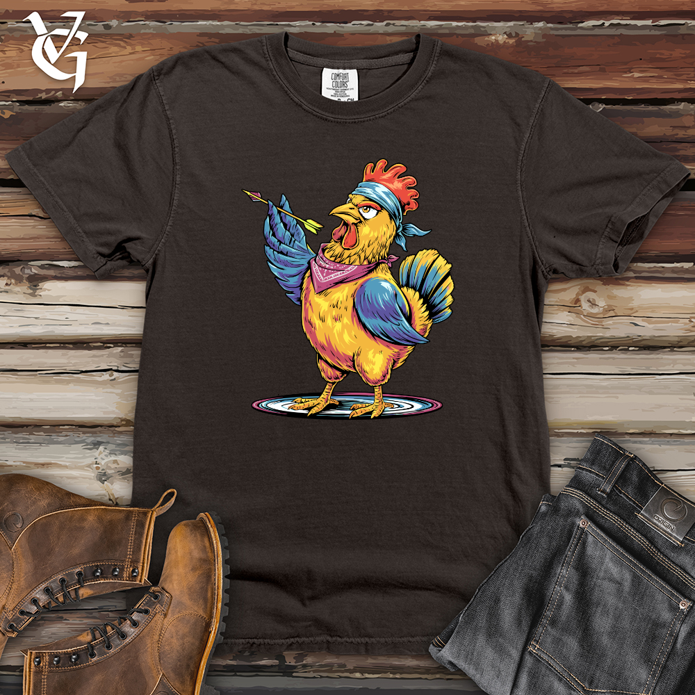 Chicken Throwing Darts Heavy Cotton Comfort Colors Tee