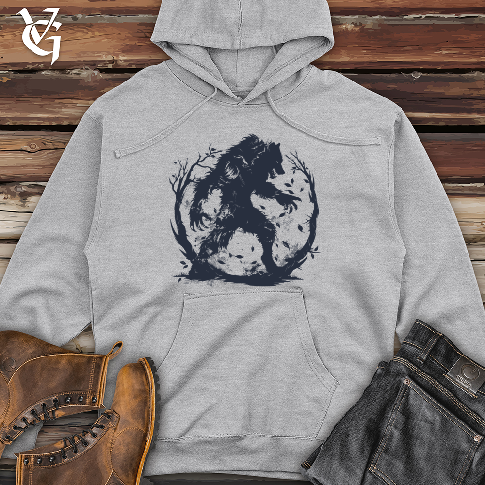 Werewolf Guardian Silhouette Midweight Hooded Sweatshirt