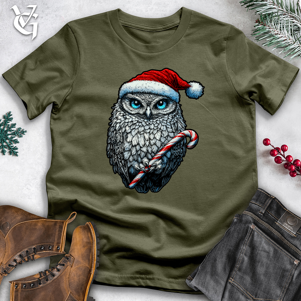 Cosmic Christmas Owl Cotton Tee