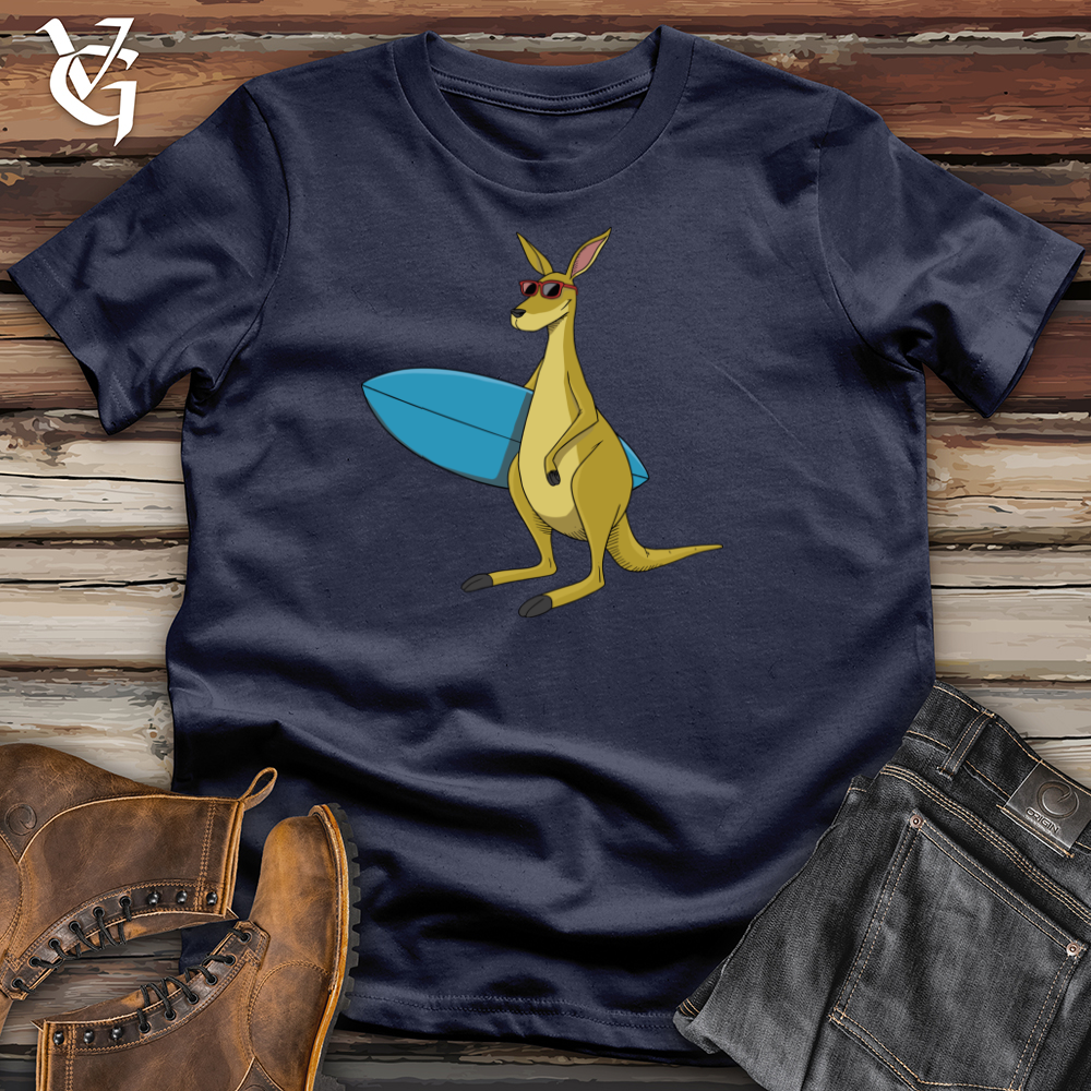 Kangaroo With Surfboard Softstyle Tee