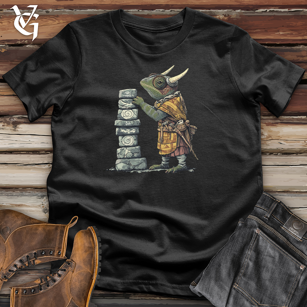 Chameleon Dressed as a Viking Cotton Tee