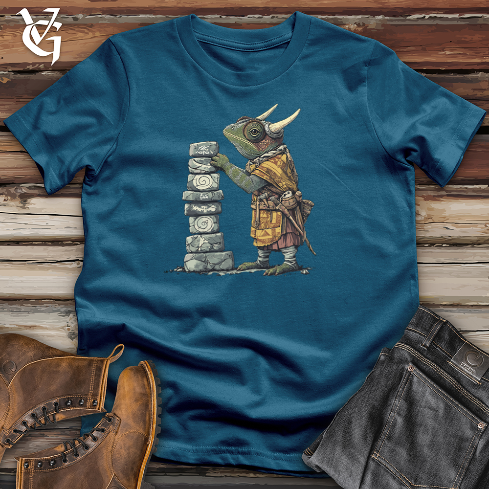 Chameleon Dressed as a Viking Cotton Tee