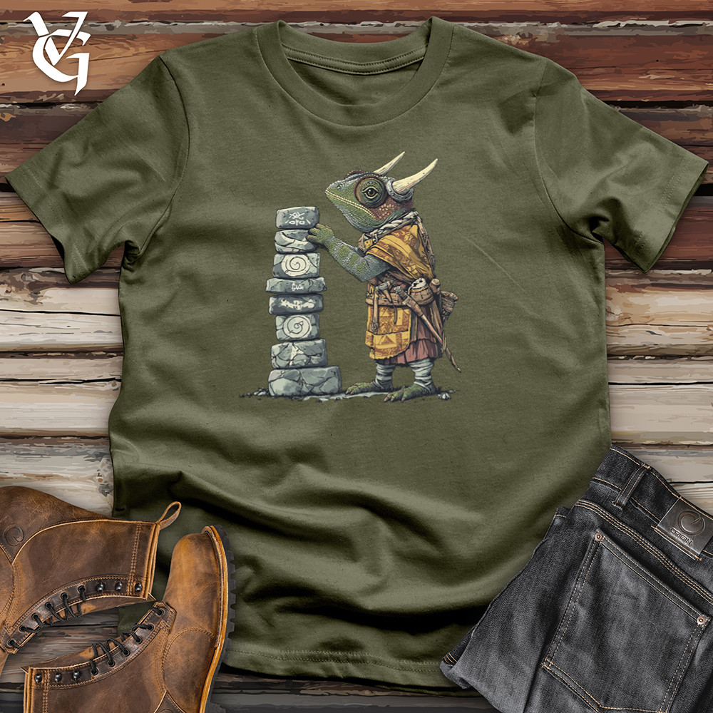Chameleon Dressed as a Viking Cotton Tee