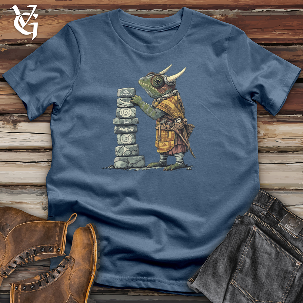 Chameleon Dressed as a Viking Cotton Tee