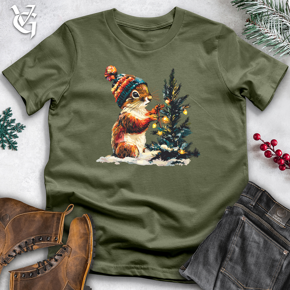 Christmas Lights Squirrel Softstyle Tee