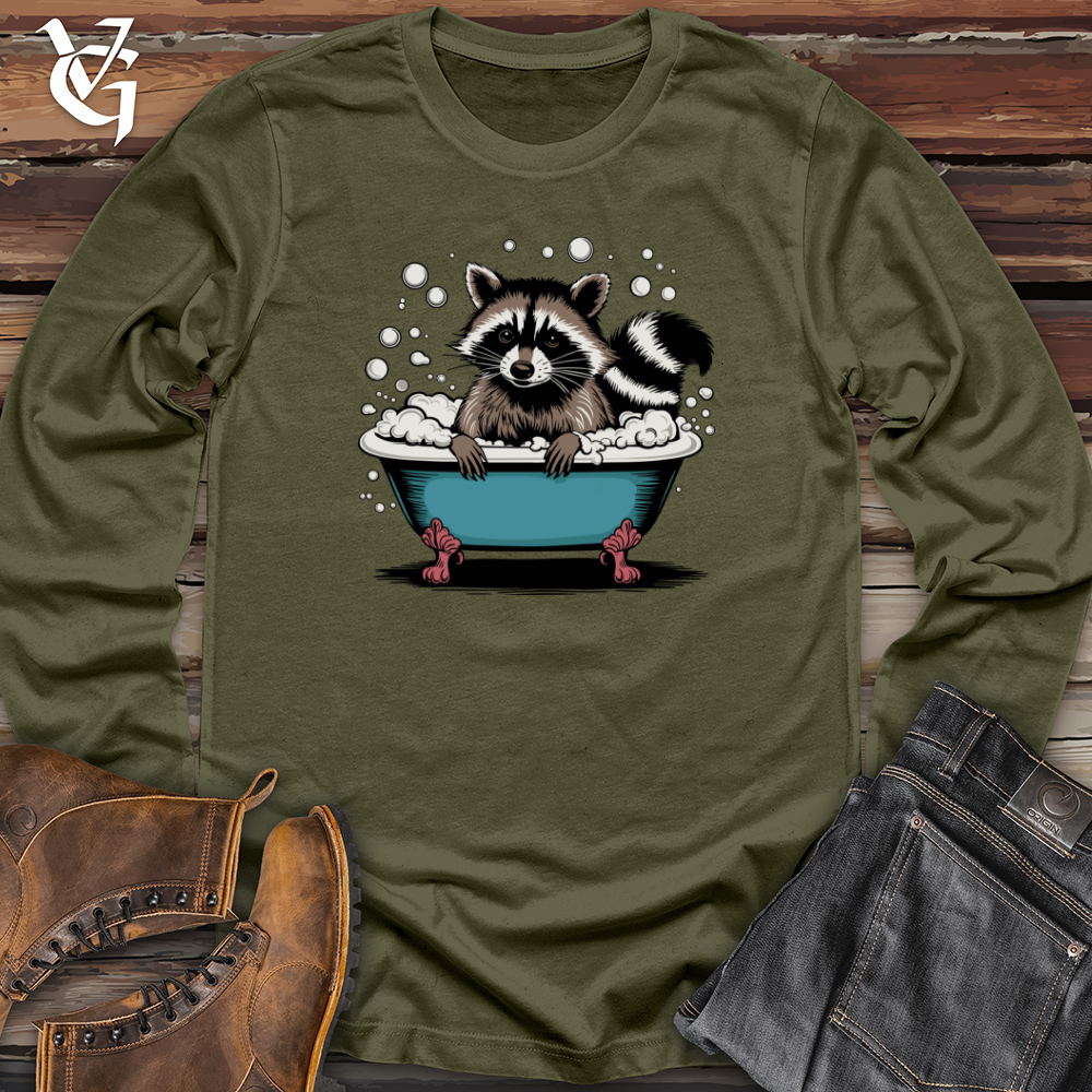 Raccoon in a Bathtub Long Sleeve