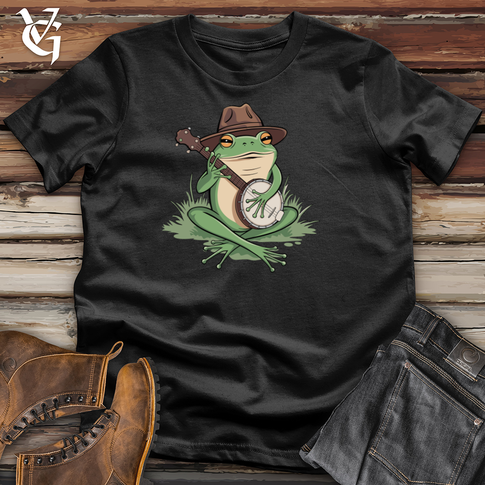 Frog Playing Banjo Cotton Tee