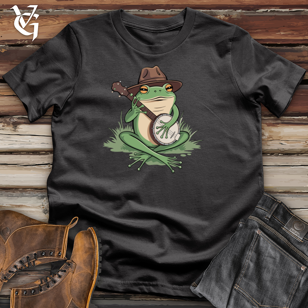 Frog Playing Banjo Cotton Tee