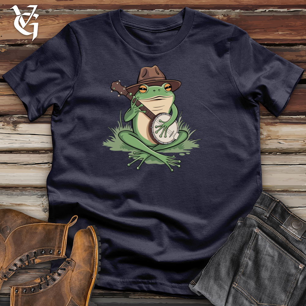 Frog Playing Banjo Cotton Tee
