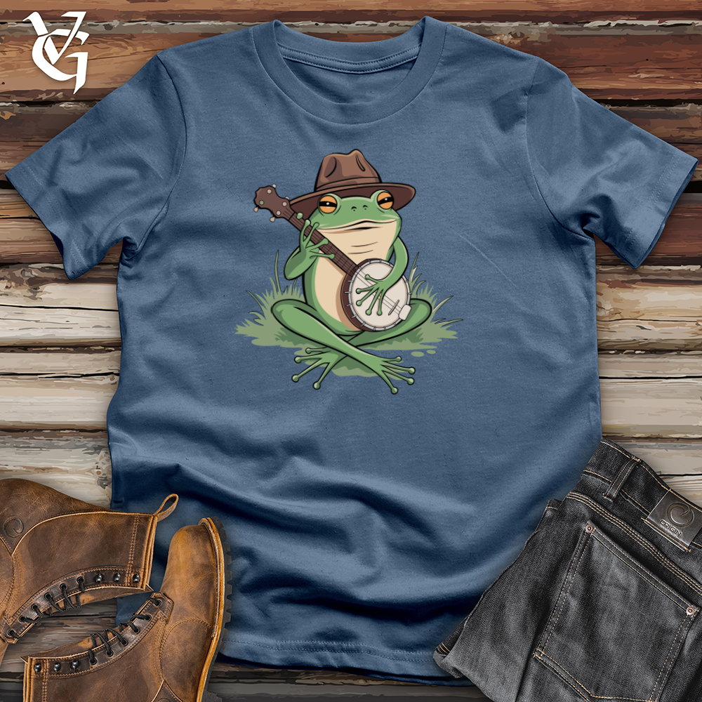 Frog Playing Banjo Cotton Tee