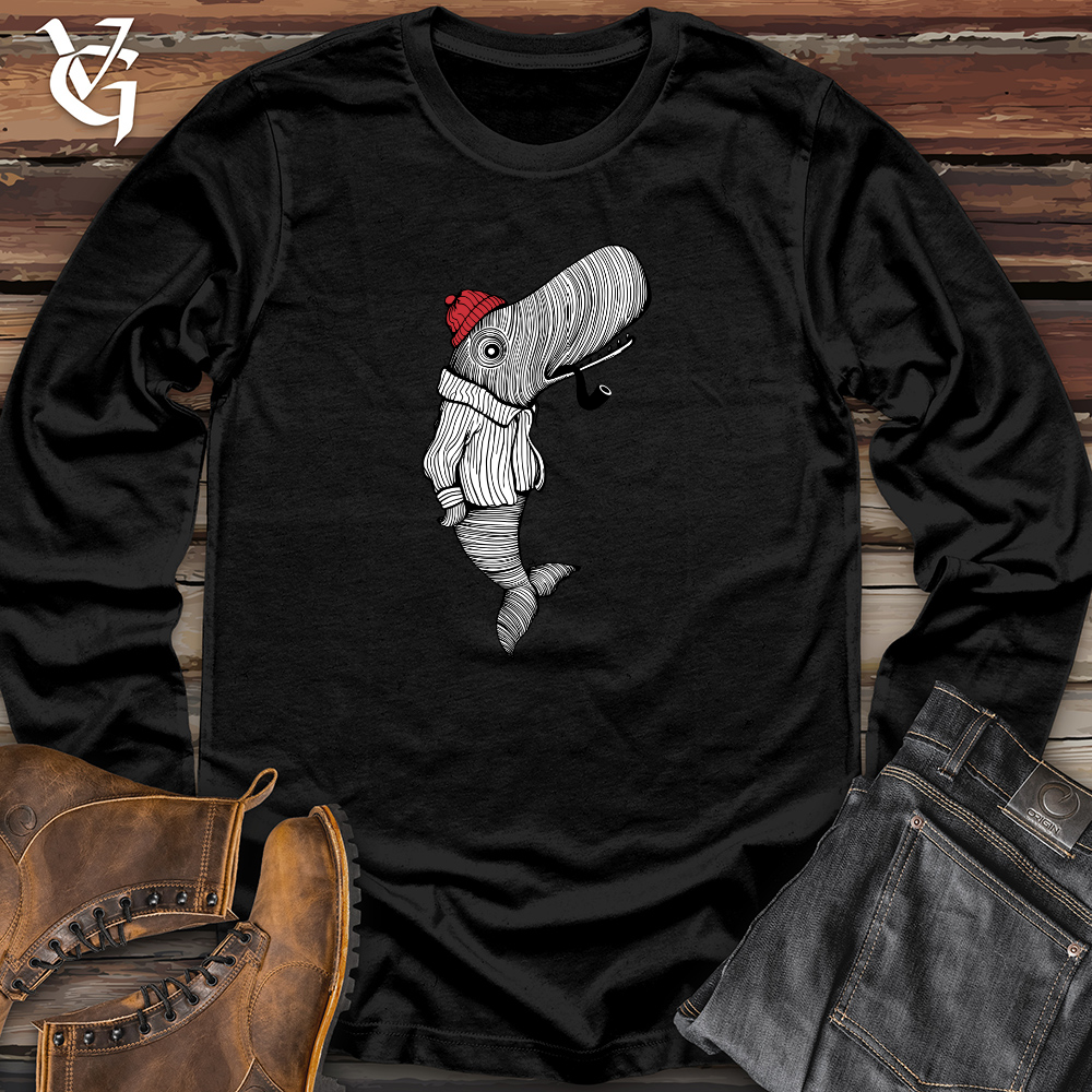 Whale With Pipe Long Sleeve