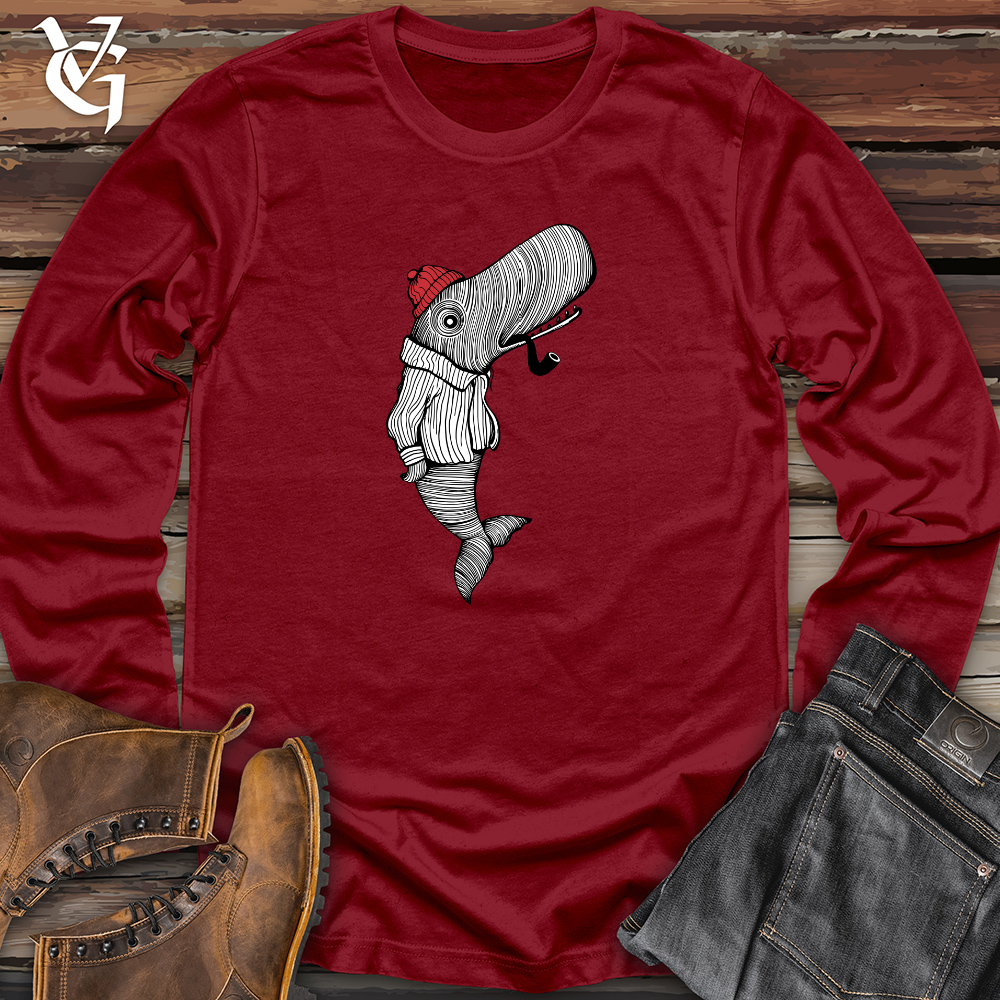 Whale With Pipe Long Sleeve