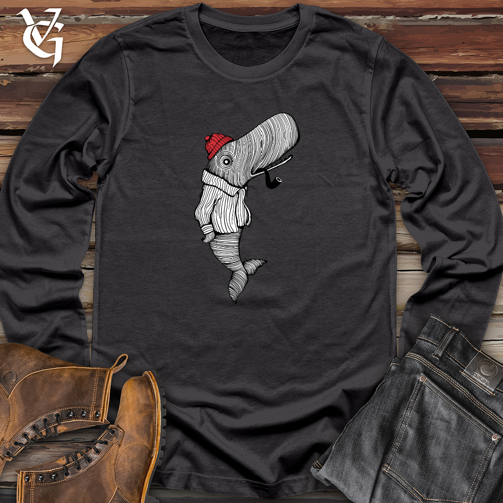 Whale With Pipe Long Sleeve