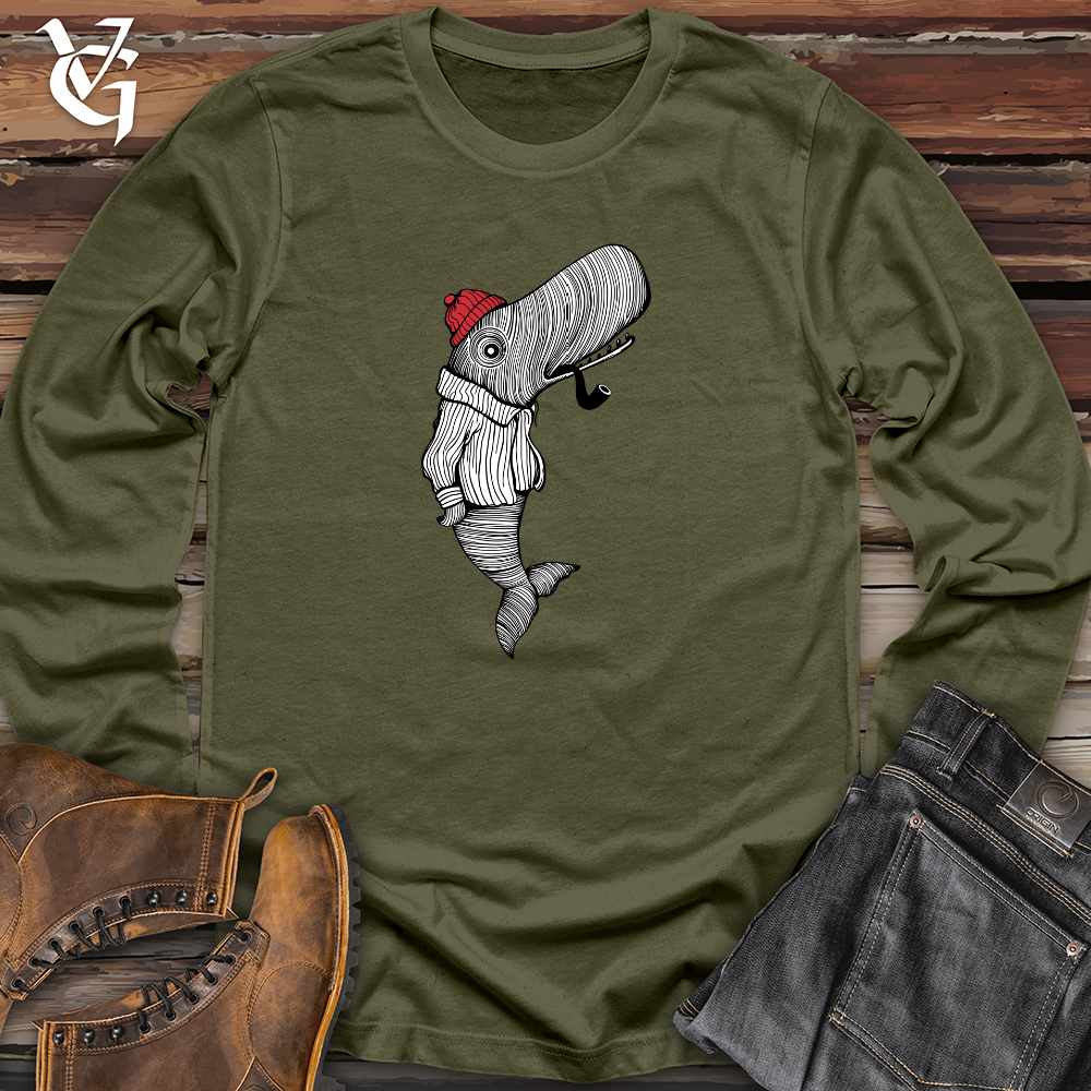 Whale With Pipe Long Sleeve