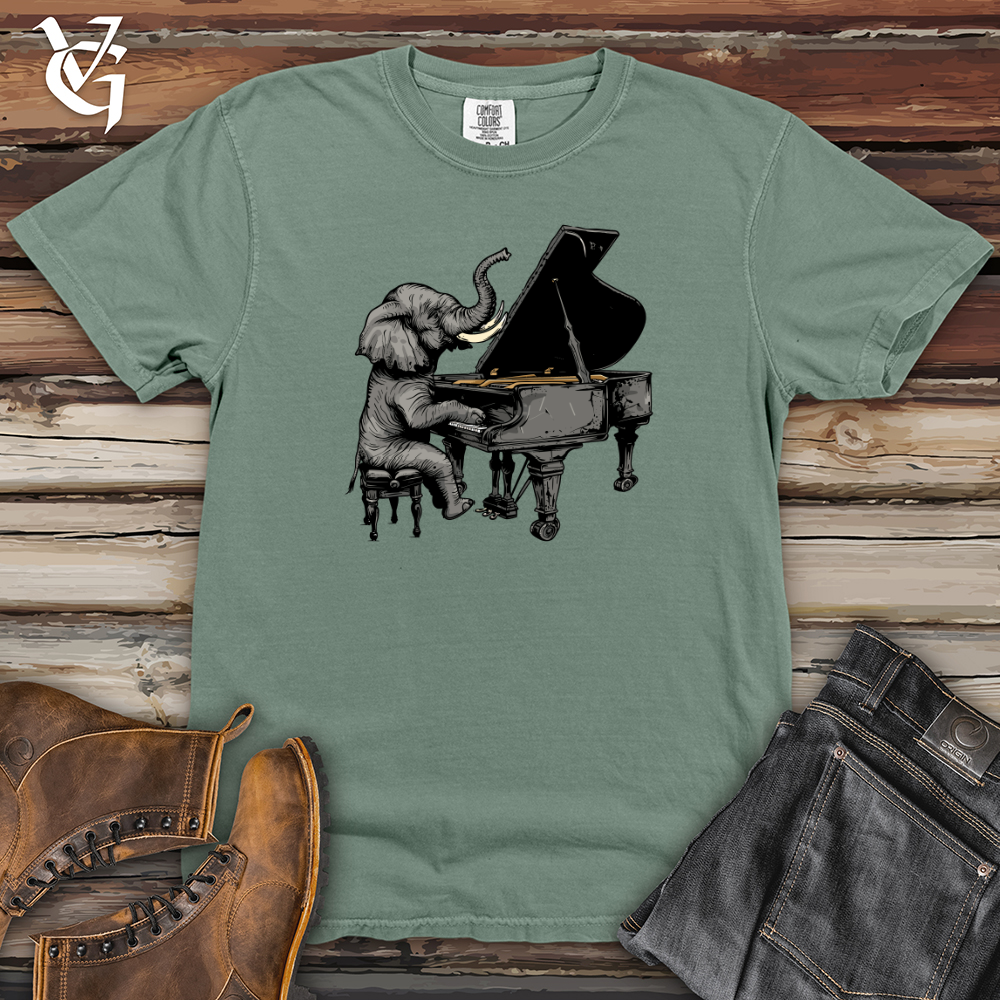 Elephant Pianist Melody Heavy Cotton Comfort Colors Tee