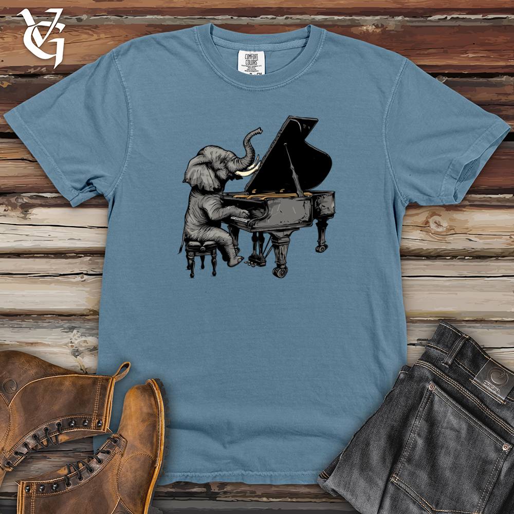 Elephant Pianist Melody Heavy Cotton Comfort Colors Tee