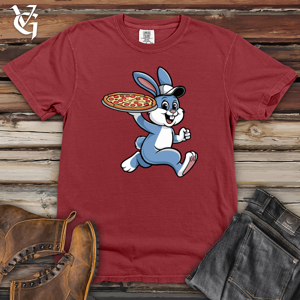 Rabbit Delivering Pizza Heavy Cotton Comfort Colors Tee