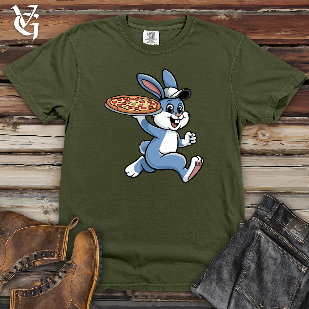 Rabbit Delivering Pizza Heavy Cotton Comfort Colors Tee