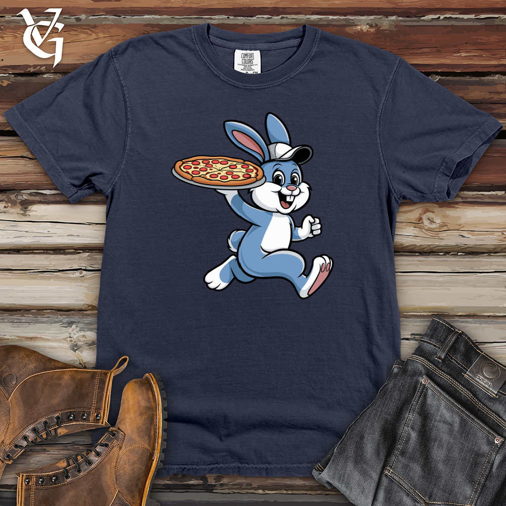Rabbit Delivering Pizza Heavy Cotton Comfort Colors Tee