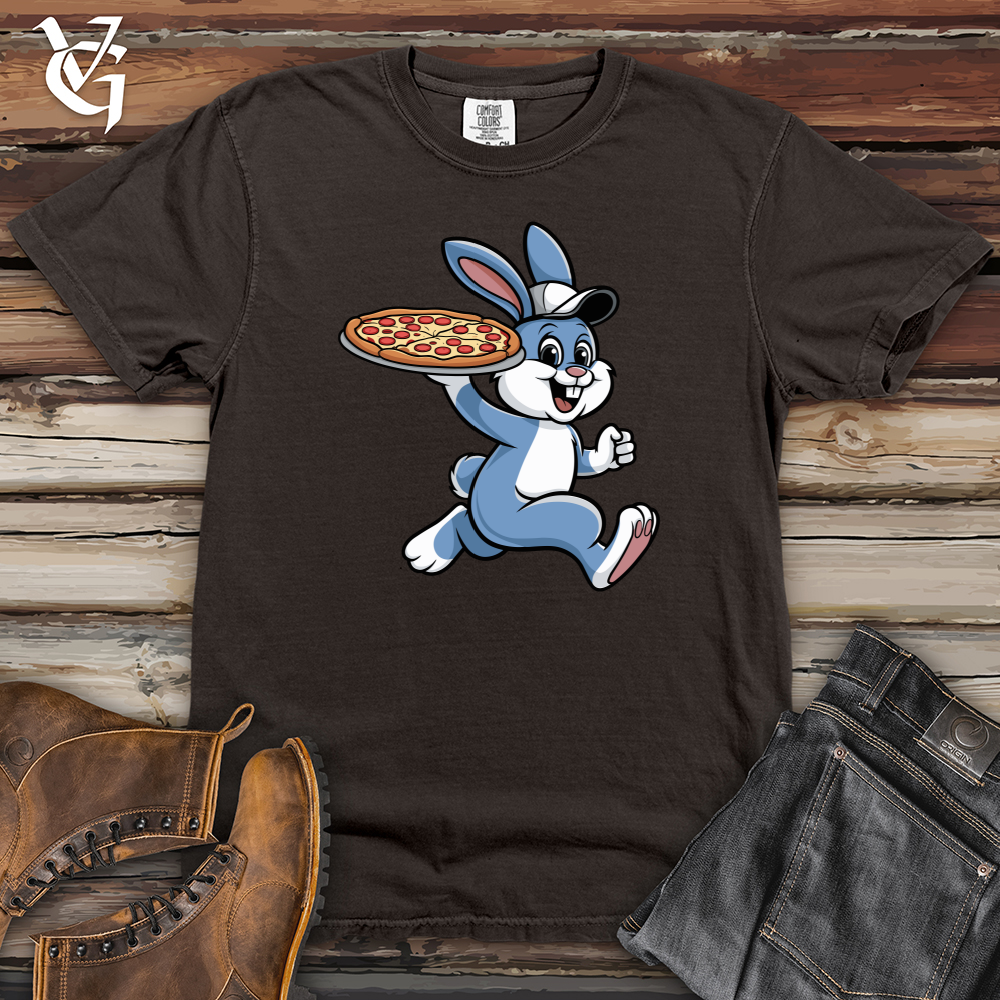 Rabbit Delivering Pizza Heavy Cotton Comfort Colors Tee