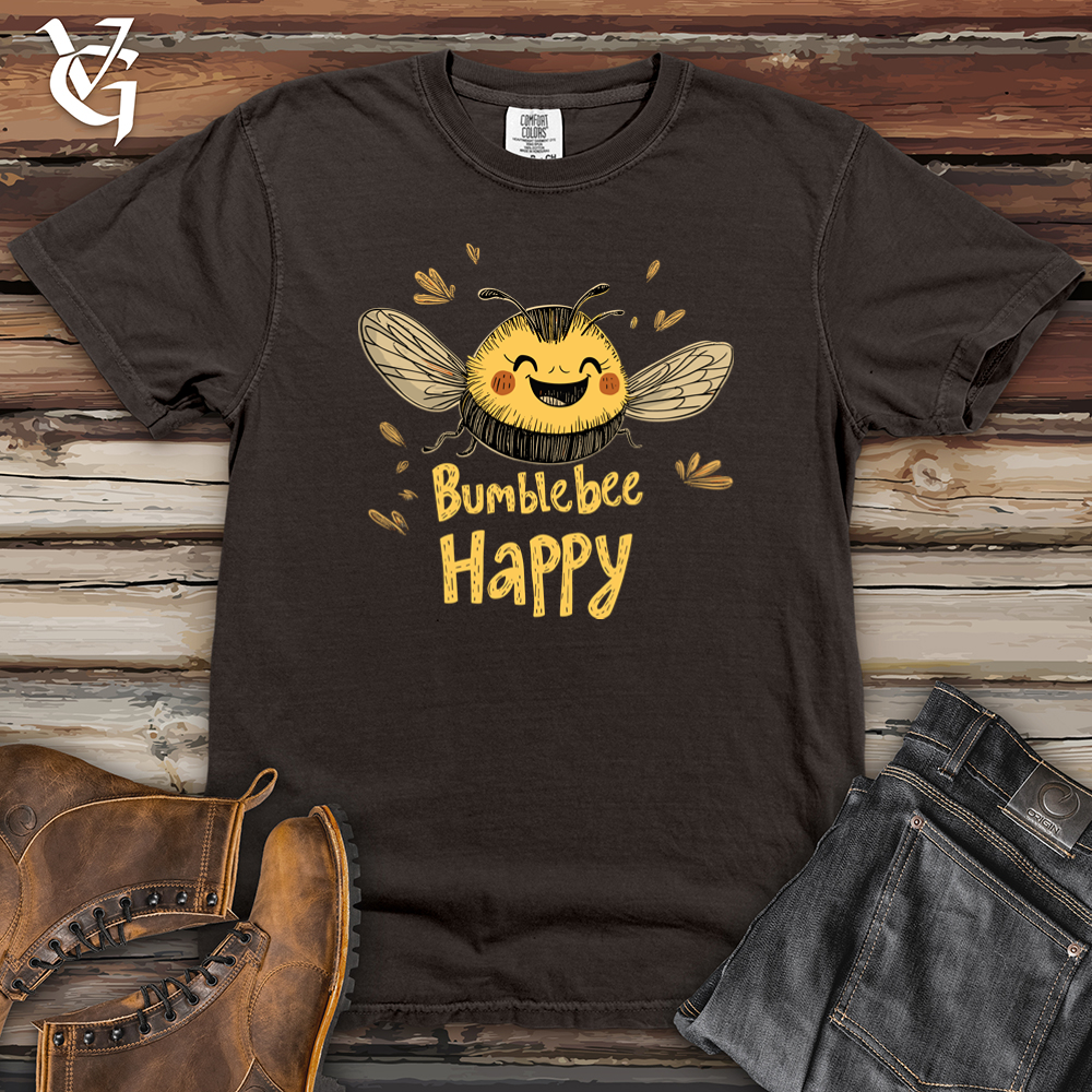 Bumblebee Happy Heavy Cotton Comfort Colors Tee