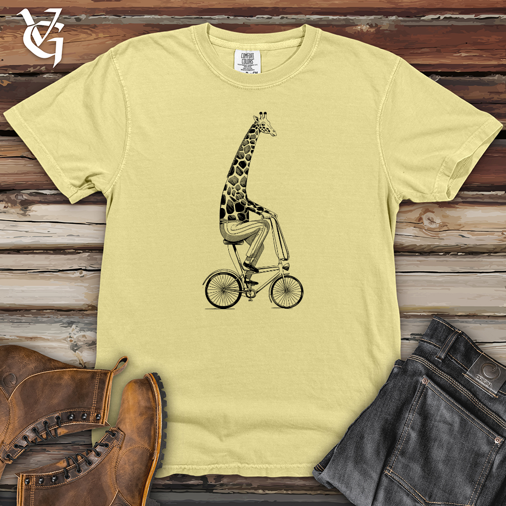 Cycling Giraffe Heavy Cotton Comfort Colors Tee