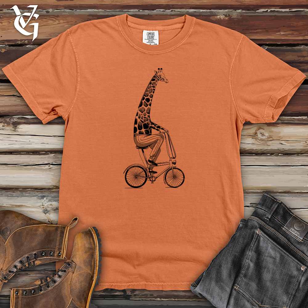 Cycling Giraffe Heavy Cotton Comfort Colors Tee