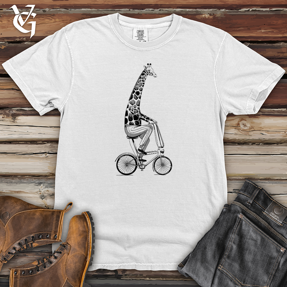 Cycling Giraffe Heavy Cotton Comfort Colors Tee