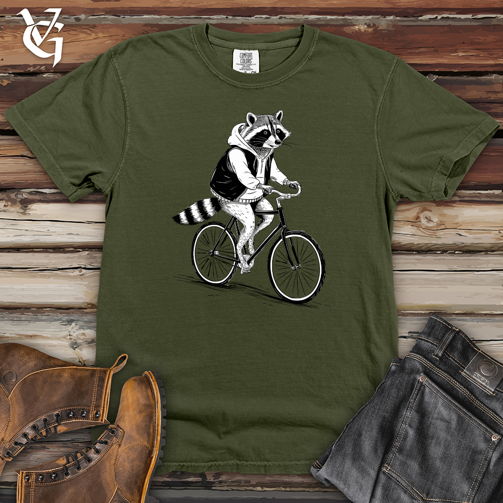 Raccoon Riding Cycle Heavy Cotton Comfort Colors Tee