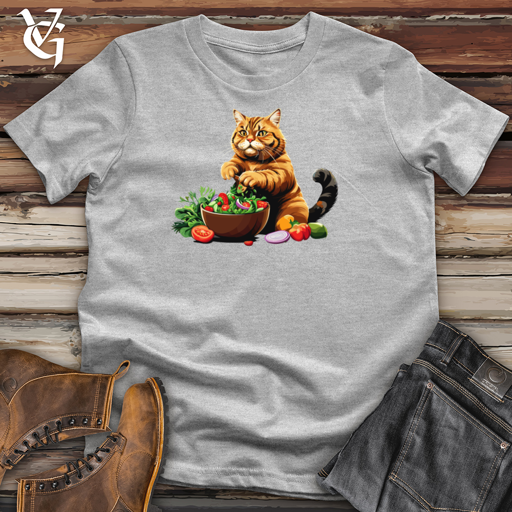Fat Cat with Salad Cotton Tee