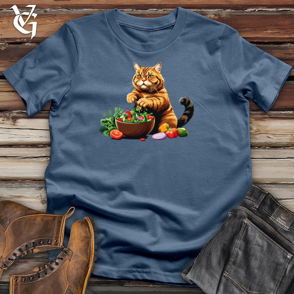 Fat Cat with Salad Cotton Tee