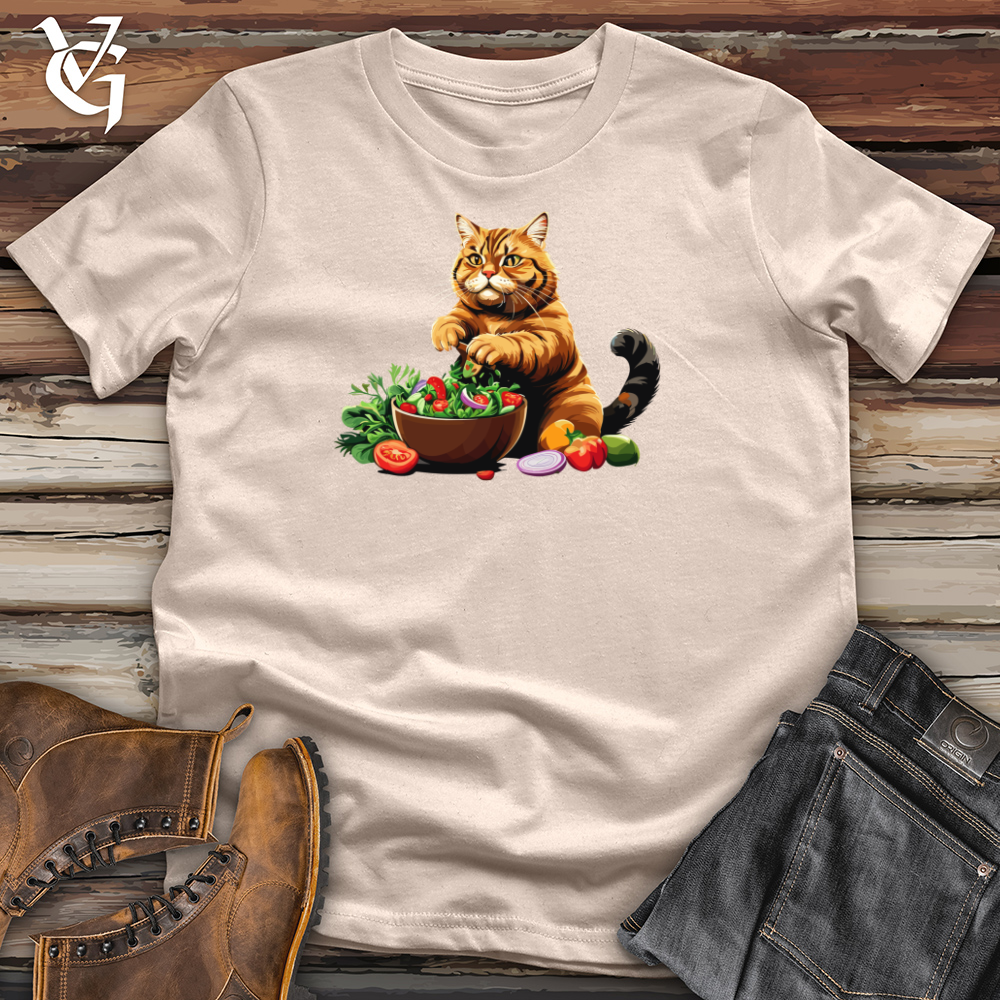 Fat Cat with Salad Cotton Tee