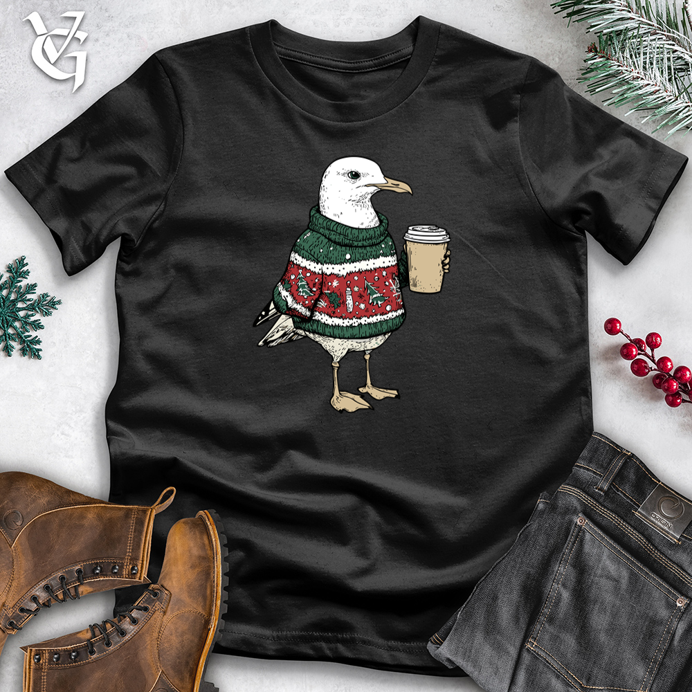 Merry Seagull Coffee Cotton Tee