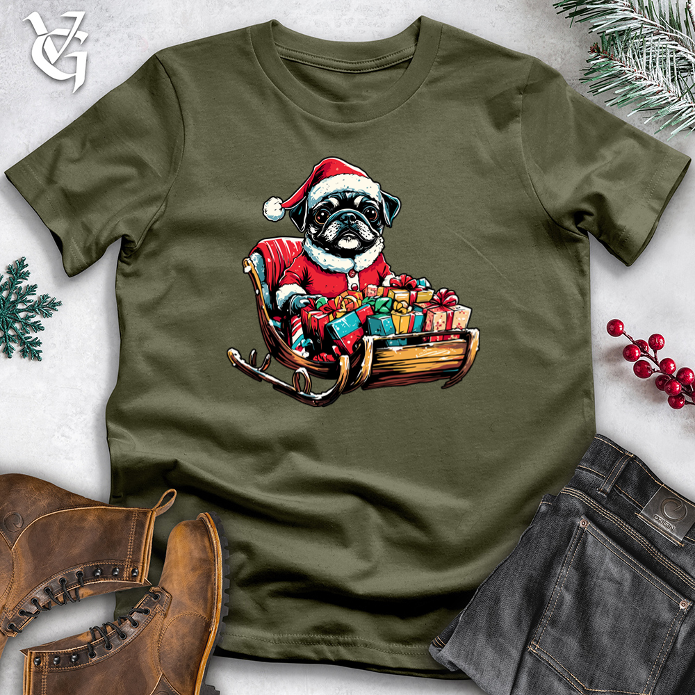 Pug Present Sleigh Cotton Tee