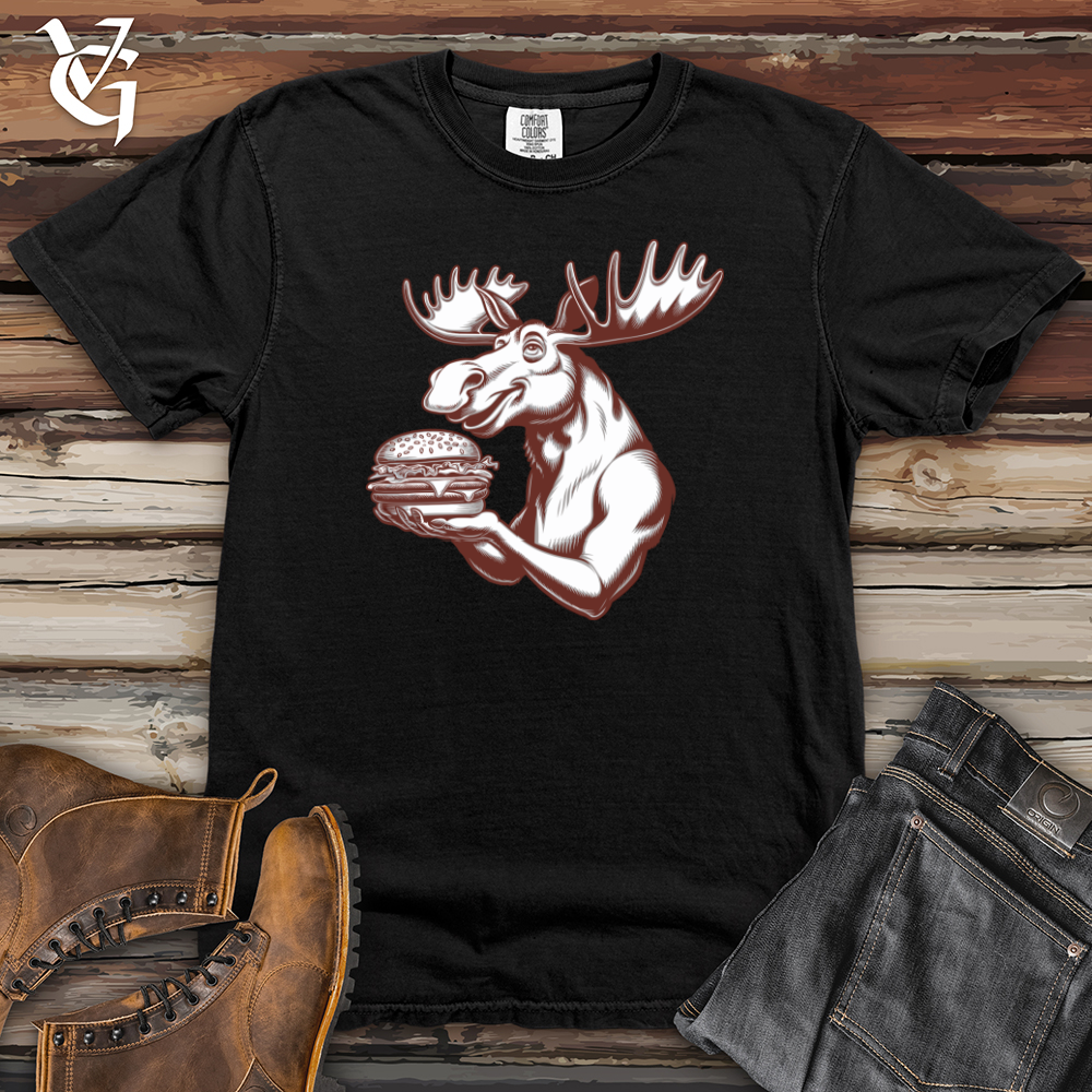 Moose With Burger Heavy Cotton Comfort Colors Tee