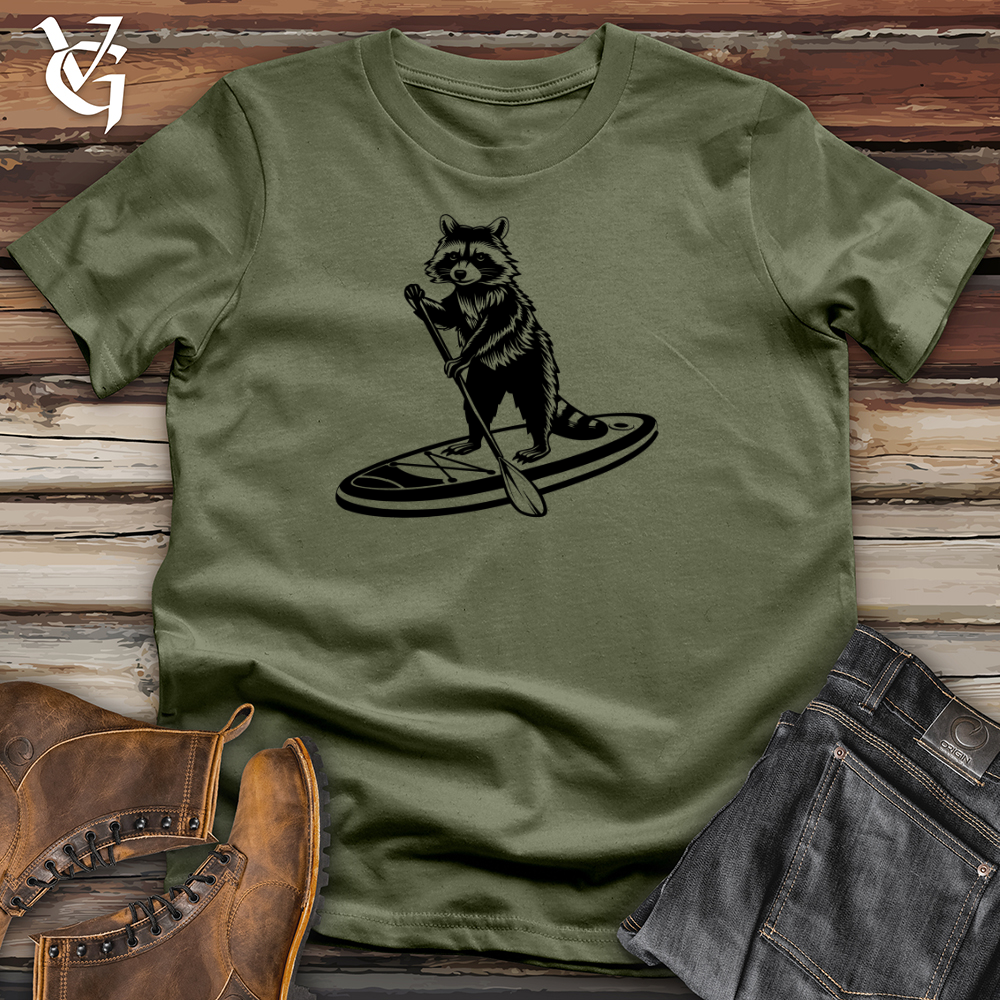 Raccoon Paddleboarding Softstyle Tee