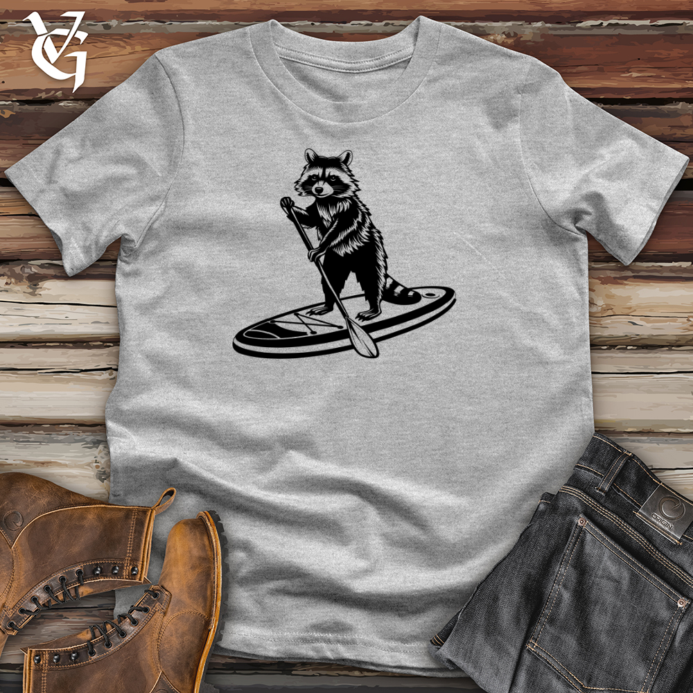 Raccoon Paddleboarding Softstyle Tee