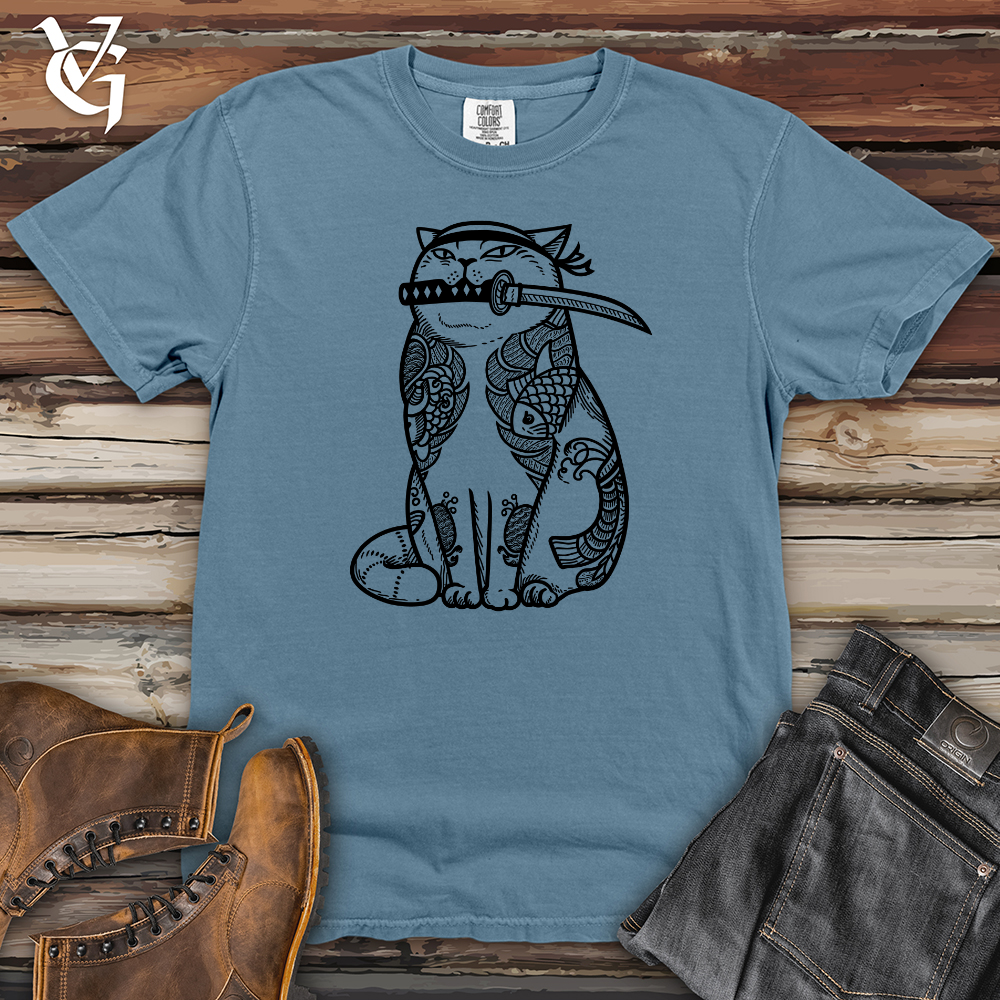 Samurai Cat Heavy Cotton Comfort Colors Tee