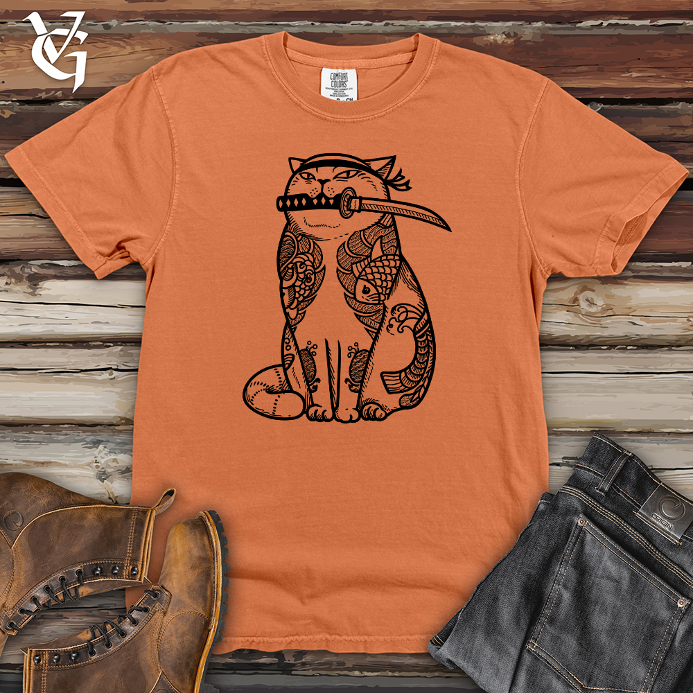 Samurai Cat Heavy Cotton Comfort Colors Tee
