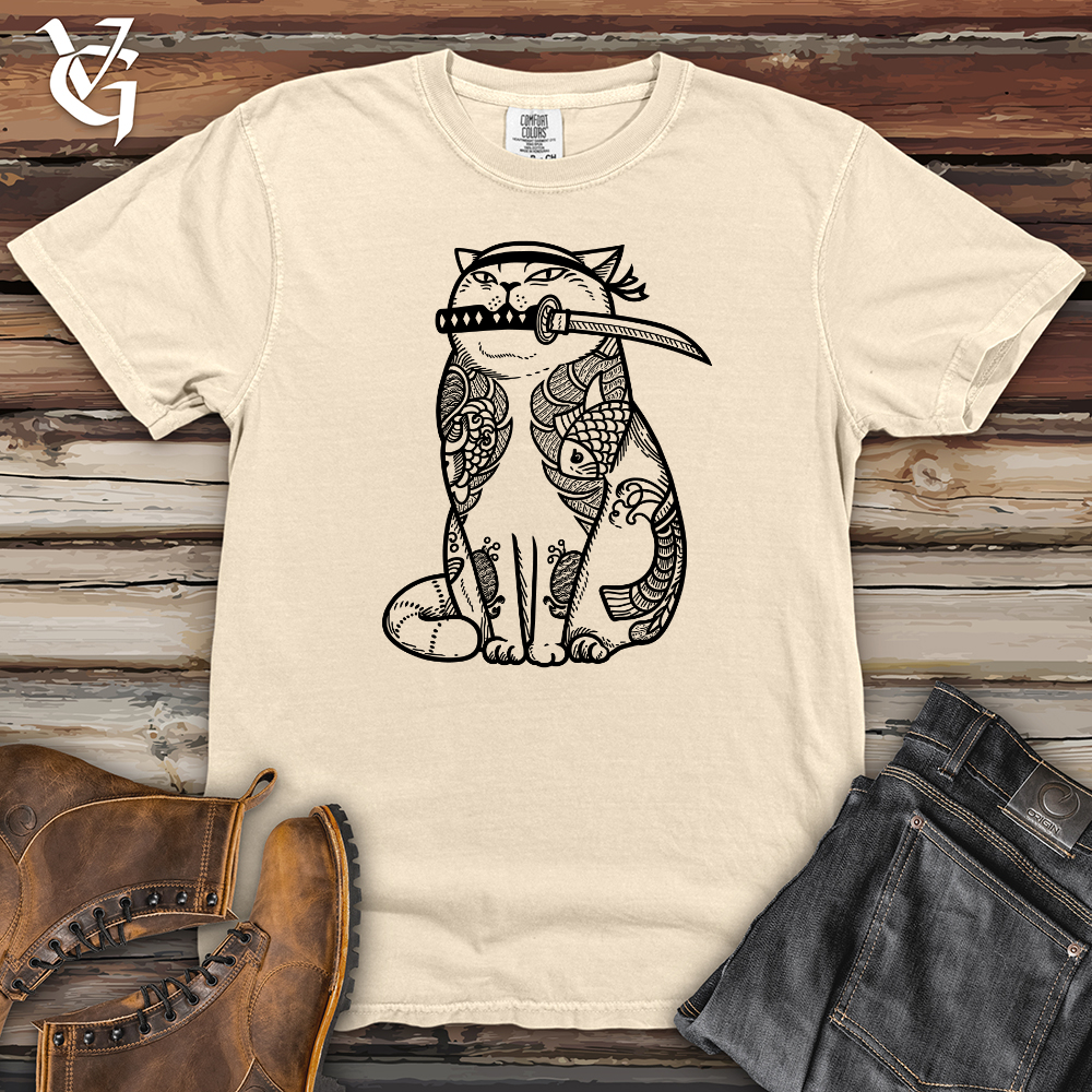 Samurai Cat Heavy Cotton Comfort Colors Tee