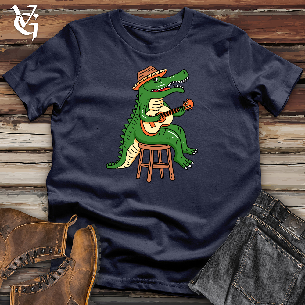 Crocodile Playing Guitar Softstyle Tee