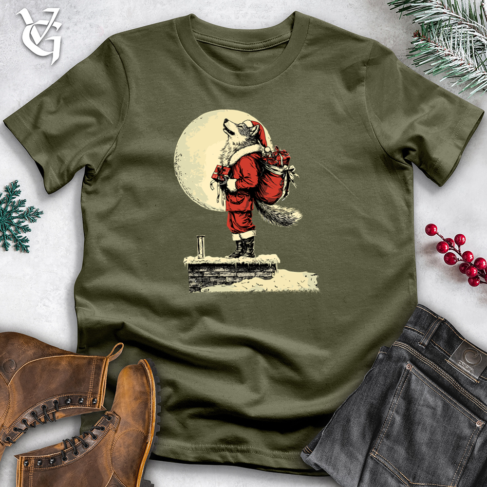 Santa Wolf Howl Cotton Tee